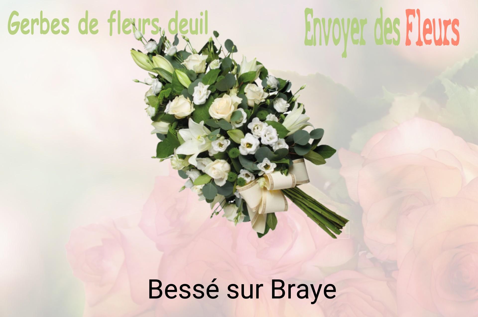 Gerbe de fleurs de deuil livrée à Bessé-sur-Braye